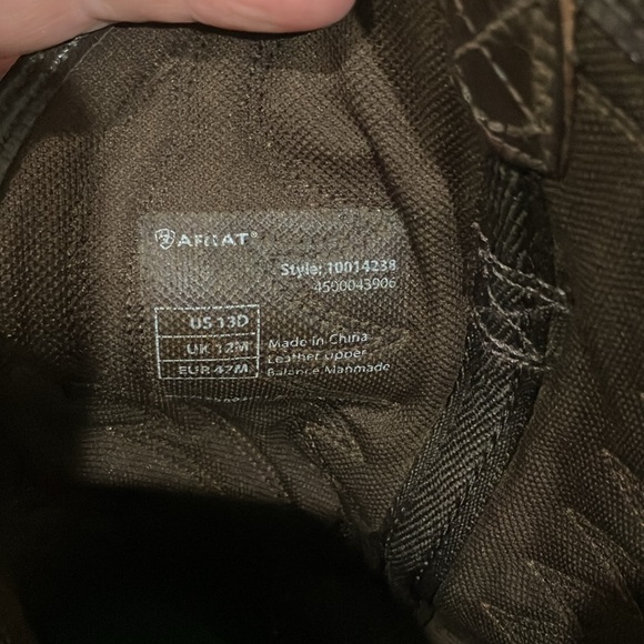 13D Men’s Wide ARIAT MEN'S GROUNDBREAKER BROWN ROUND TOE WORK BOOTS 10014238 - Picture 7 of 8